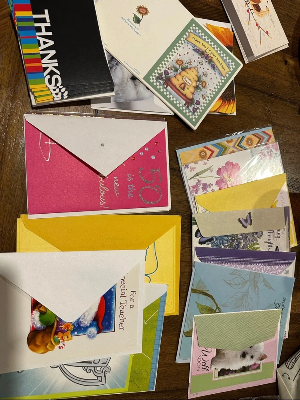 Assorted Greeting Cards & Envelopes - Colorful Mixed Set